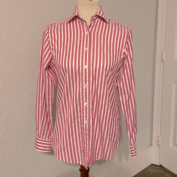 Faconnable pink and white striped shirt. Size XS - Picture 4 of 6